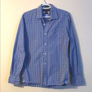 Classic Long Sleeve Plaid Dress Shirt